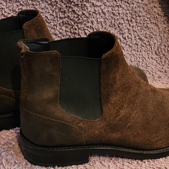 Wolverine BLVD Suede Chelsea Boots - Men's 11 D - Olive Color - Picture 4 of 7